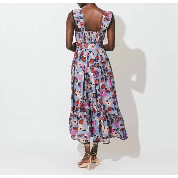 NEW CLEOBELLA hedy midi dress in purple multi - Picture 3 of 3